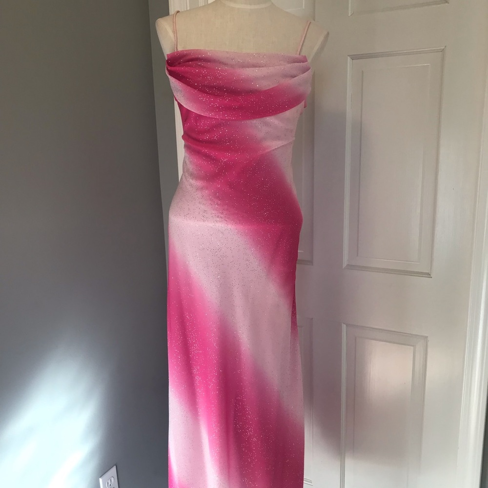 Pink sparkly prom dress, full length size 5/6
